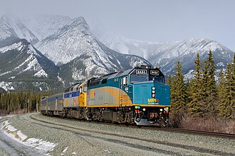 via train in the rockies
